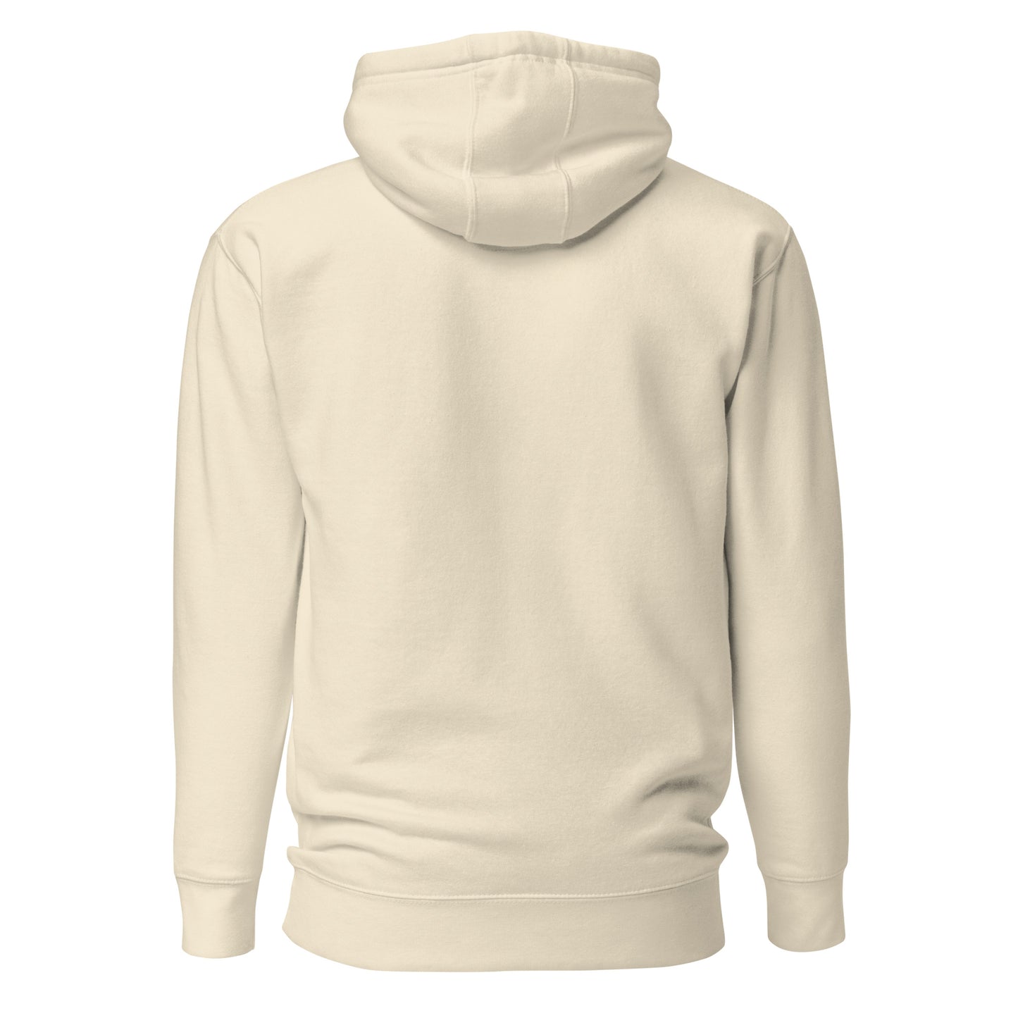 Embroidered White Teal Premium Hoodie